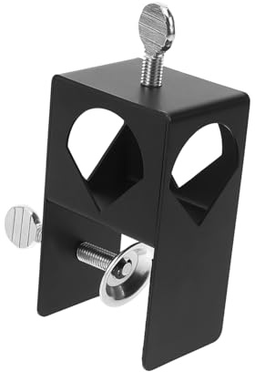 SUPVOX Adjustable Deck Torch Clamp Mount Holder with Firm Grip Metal Construction, Versatile Torch Deck Holder for Garden and Porch Rail Outdoor Use