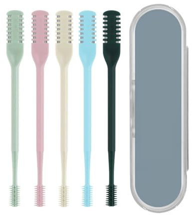 MUNSKT 5Pcs 2-in-1 Tondeuse manuelle rotative à double face, coupe-poils nasal à 360° avec boîte de rangement, outil d'épilation de la narine pour hommes et femmes