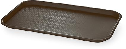 HENDI Plateau de Service, GN 1/1, Amerbox, rectangulaire, Multi-Usage, Plateau Fast Food, pour Servir Nourriture et Boissons, Restauration Rapide, 530x325x(H) 20mm, Brun, polypropylène