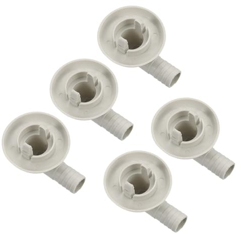 sourcing map 5Pcs Air Conditioner Drain Hose Connector Elbow Fitting with Rubber Ring for Mini-Split Units and Window AC Unit 25mm, White