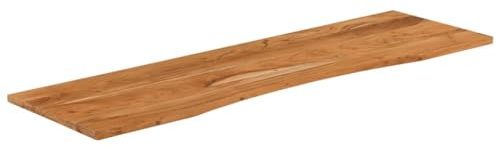 HEFZGDB Schreibtischplatte 140x50x2,5 cm Rechteckig Massivholz Akazie Küchentisch Küchenarbeitsplatte Schreibtischplatte Bürotisch für Küche Büro Studienraum Konferenzraum