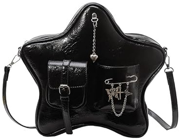 Homvik Sternförmige Tasche, Sterne, Rucksack, Stern-Geldbörse, niedlich, ästhetisch, Y2K, Retro, Gothic, Crossbody-Tasche für Mädchen und Damen, für den täglichen Gebrauch