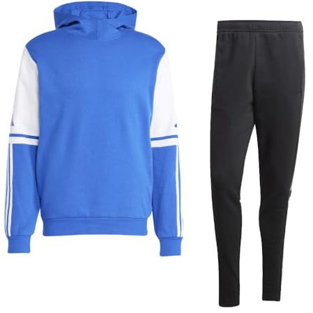 Addias Hoodie Set Herren blau schwarz Squadra 25 Gr/XL - Sportbekleidung Set