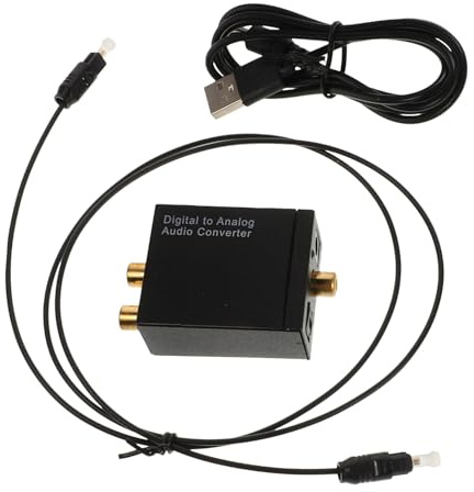 OSALADI Convertitore Audio Da Digitale Analogico Con Jack Ottica Per Connessione Tv Interruzioni Compatibile Con Camper Audio