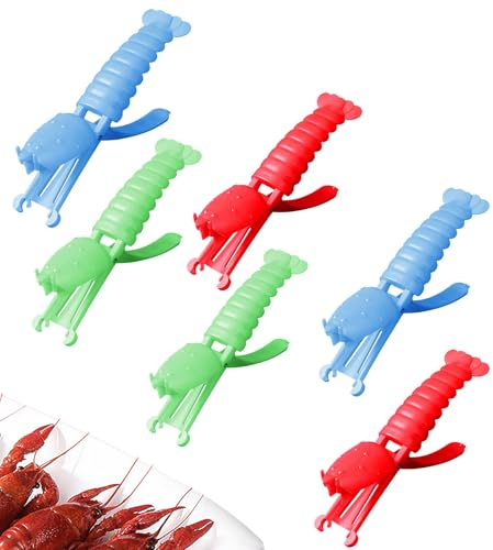 Crawfish Sheller Tool，2025 Crawfish Peeler Tool For Peeling Cooked Shrimp Tails，Crawfish Peeler Tool for Protecting Nails And Keeping Fingers Clean (6Color-2blue 2green 2red)