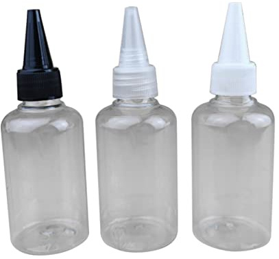 CALLARON 10pezzi Bottiglia di Plastica Trasparente da Contenitore Pratico da Spremere Bottiglia di Pigmento Copertura in Gel Riciclabile Design Semplice e Portatile per Colore Casuale
