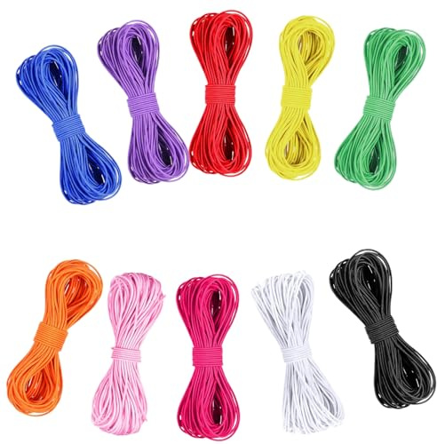 10m Colorful Elastic Cord for DIY Jewelry and Craft Projects