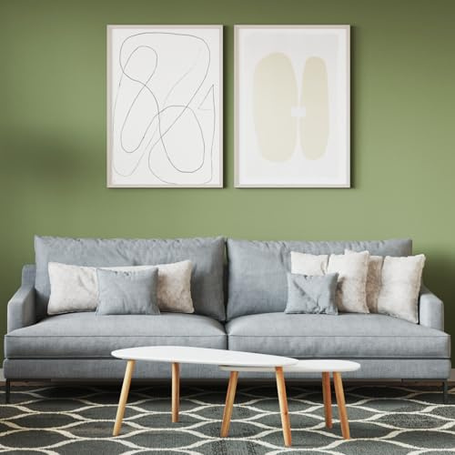 Gecheer Wandfarbe Hellgrün, wasserbasierte Innenwandfarbe 2,5 L für Wohnzimmer und Büros