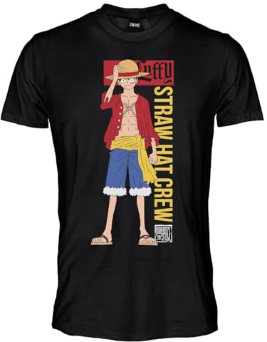 One Piece T Shirt Straw Hat Crew. Maglietta Ufficiale Unisex. Maglia Regular in Cotone. Adulto Ragazzo
