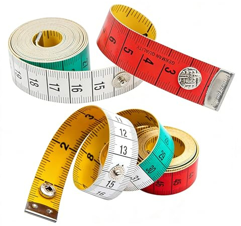 2 Pcs 60 Inch/150cm Dual Soft Tape Measure Body Measuring Tape Measure Body Tape Measure Measuring Tape for Body Measurements for Sewing Dressmaking Fabric Clothes Measurement Tailors Soft Flexible