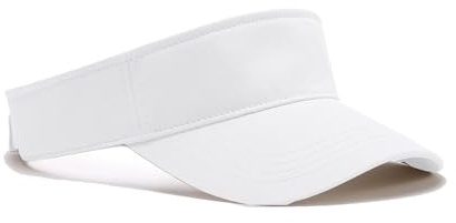 HAPEE Sun Visor Cap, Women Ponytail Baseball Hat for Ladies, Thicker Sweatband, Magic Adjustable, Standard 7cm Peak (White)