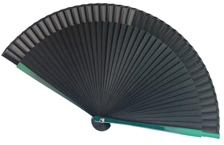 WAGHAVEN Ventaglio a mano pieghevole realizzato a mano con tessuto morbido portatile ventilatore portatile per viaggi decorazioni per la casa o regalo per donne decorazioni per la casa