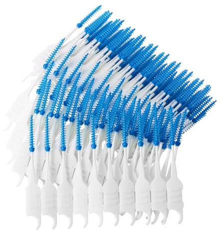 LUCKDANO Interdentalborstar, 400-pack Silikontandpetare med Dubbla ändar