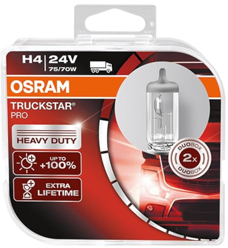 Osram TRUCKSTAR PRO H4, Frontscheinwerfer, 64196TSP-HCB, 24V, Duobox