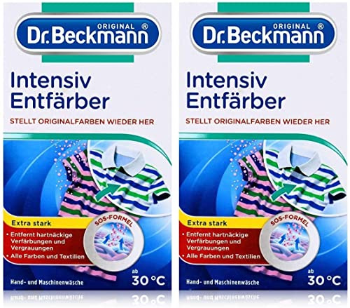 Dr. Beckmann Intensiv Entfärber 2x200g | für alle Textilien & Farben | entfernt hartnäckige Verfärbungen & erhält die Farbbrillianz