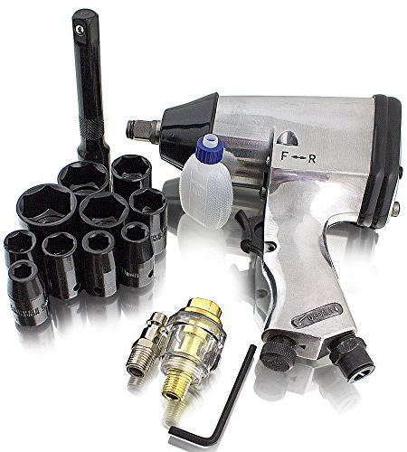 BITUXX® Druckluft Schlagschrauber Radschrauber Set 16-teilig mit Transportkoffer Pneumatik Luftdruck Schlag Schrauber Reifenwechsel