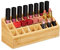 relaxdays 10026126 Organiseur pour Maquillage en Bambou, 24 Compartiments, Naturelle, pour Gloss, Pinceau, HLP 10x23x9 cm, Nature