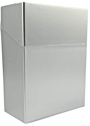 Zigarettenbox XXL für Big Box metallikfarben für 30 Zigaretten Etui Kunststoff Zigarettenaufbewahrung ohne Schockbilder (Silber)