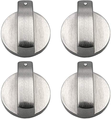Gasherd-Knauf,4er Pack Drehknopf Herd Gasherd Knöpfe Metall Gasherdknopf Gas Herd Steuer Knöpfe Metallofenknöpfe für Küchenherd Gasherdofen Kochfeld Zinklegierung 8mm*4cm