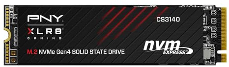 PNY XLR8 CS3140 2TB M.2 NVMe Gen4 SSD | Bis zu 7.500/6.850 MB/s R/W – PS5/PC/Laptop-Upgrade für Gaming, Foto-/Video-Rendering und Workstations – M280CS3140-2TB-RB
