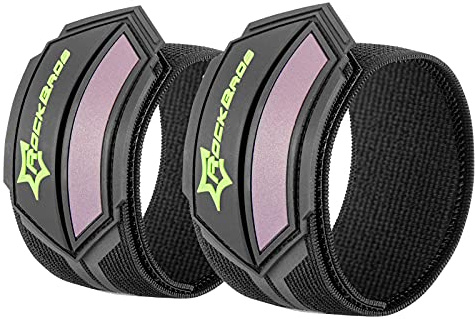 ROCKBROS Banda Elastica per Pantaloni Cinghia Cinturino Riflettenti per Fissaggio con Velcri per Sport Outdoor Ciclismo Jogging Running 1 Paio Unisex