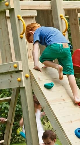 Gartenwelt Riegelsberger Mur d'escalade avec pierres pour hauteur de plateforme 120 cm en mélèze module de culture pour tours de jeu et maisons à pilotis