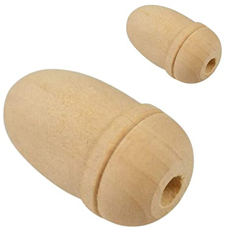 Small Wooden Curtain Pull Blind Cord Acorn Solid Wood Acorn Cord Tassel Window Blind Cord Knobs Cord Drape Curtain Blind Cord Pulls for Light Switch Natural Wood Cord Blind Pull Pack of 4.