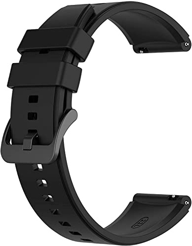 INF Correa para Huawei Watch GT2 46 mm, Correa compatible con Huawei Watch GT3/GT3 Pro/GT2 Pro, 22mm Pulsera de Repuesto de Silicona, negro