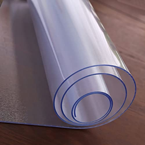 Mantel Rectangular de PVC,Mate Protector de Cubierta de Mesa Impermeable Anti-Manchas y Fácil de Limpiar,para Mesas de Cocina,Mesas de Comedor Café,Transparent,Grosor 2mm,30x30cm