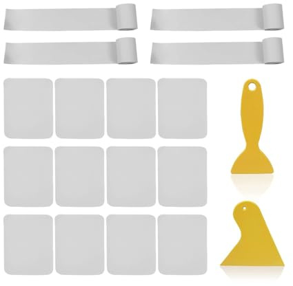 MiOYOOW 18 Teiliges Kajak Reparatur Set, wasserdichte PVC Reparatur Flicken mit 2 Reparierten Schaufeln für Schlauchboot Kanu Kajak Floß