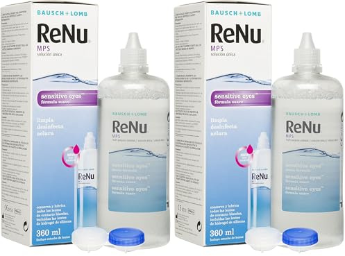 Renu® MPS - Solución Única Multiusos para Ojos Sensibles - 360 ml (Paquete de 2)