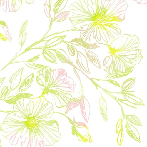 Mank Airlaid Servietten 40 x 40 cm groß, perfekt für Gastronomie und Feiern, stoffähnlich und saugstark Blumen Floral Serviette einweg, Blumenwiese 50 Stück Frühling Sommer Kelani