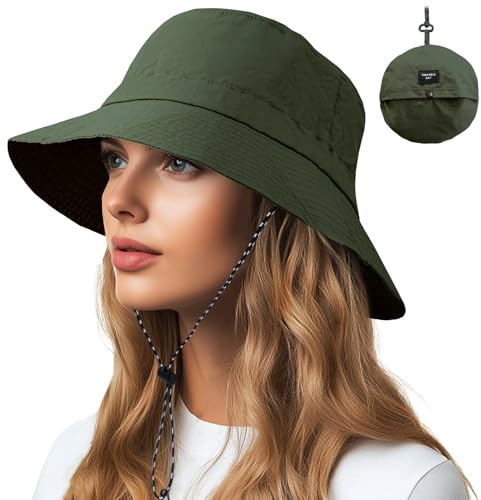 NPQQUAN Sombreros impermeables de secado rápido para mujeres y hombres, plegable, sombrero ligero para senderismo