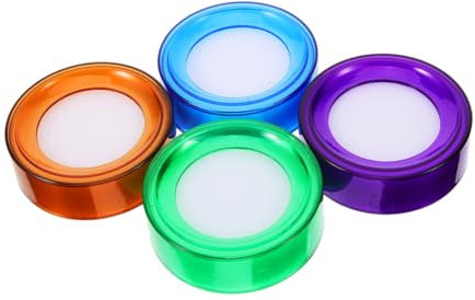 ROMISBABA 4stücke Fingerfeuchter Schwamm Fingerbecher Für Präzises Zählen Und Sortieren Von Bargeld Dokumenten Und Papieren Für Büro Und Zuhause Leicht Und Tragbar Farben