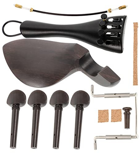 TOGEVAL Holz Geigenersatzteile Kinnhalter Saitenhalter Geigenersatzzubehör Reparaturteil Für Geige Zubehör Für Geigenstimmen Ersatzteil Für Geige Instrumentenzubehör