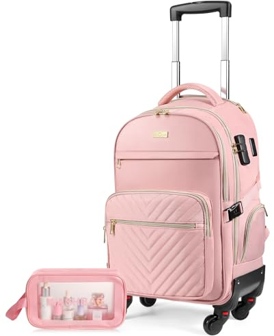 star cloud Rollrucksack für Damen, 53,3 x 35,6 x 22,9 cm, 45 l, Reiserucksack mit Rollen, Pink, 21*14*9inch, Reiserucksäcke