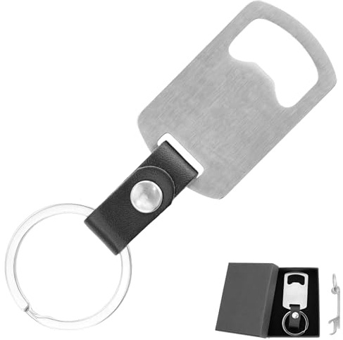 Apribottiglie portachiavi come regalo, mini apribottiglie con portagioie, apribottiglie birra in acciaio inox per papà, uomini, Natale, Capodanno, feste divertenti