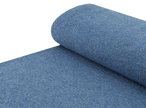 MERINO Walkstoff Walkloden Kochwolle Schurwolle l 100% Merinowolle l Mantelstoff l Wollstoff l weich, isolierend, vielseitig, beidseitig verwendbar l ab 25 cm x 144 cm l Stoff zum Nähen l jeansblau