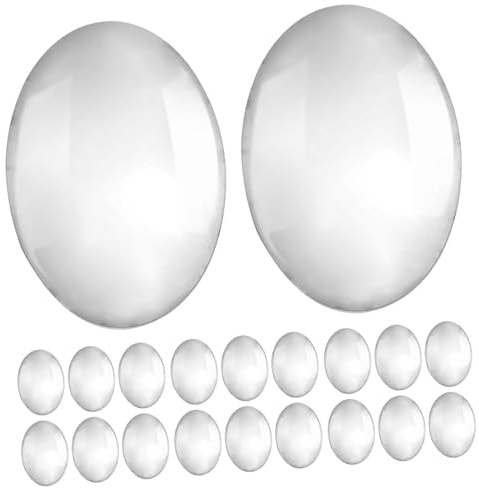Anneome 30pièces Tableau des Formes Ongles Verre Transparent Nuancier Ongles pour Présentoir à Capsules Support Entraînement Manucure