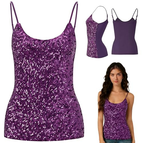 MUNSKT Gilet senza maniche con paillettes da donna