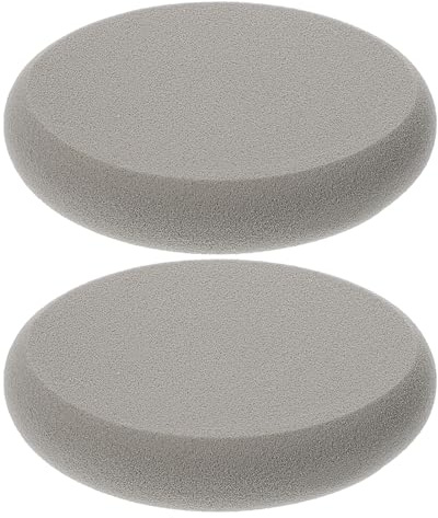 BESTYASH Borla de Maquillaje Ovalada Gris, 2 Piezas, Borla de Polvo Portátil para Base y Polvos Sueltos, Herramienta Cosmética y Lavable para Mujer, Aplicador de Maquillaje Facial