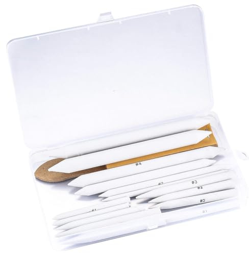 Ounfhtrttk Juego de Tocones y Tortillones para Mezclar, Juego de Tocones para Mezclar de Papel de 16 Piezas, Licuadoras de Arte en Papel, Herramientas de Dibujo de Bocetos