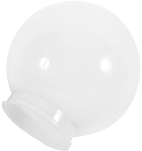 ULDIGI Abat-Jour Sphérique en Acrylique Blanc Laitueux pour Luminaire Globe Extérieur Diamètre 15 CM Pince 8 CM Adapté pour Applique Murale et Lampadaire