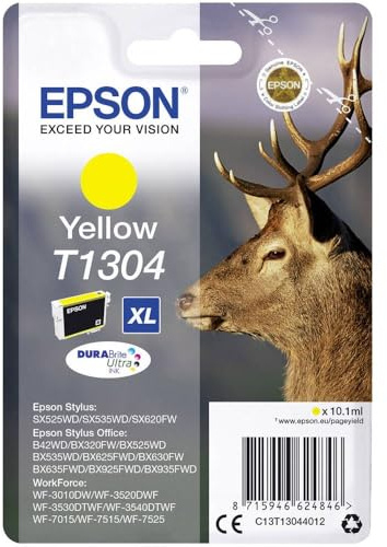 Epson C13T13044010 T1304 Tintenpatrone gelb Extra hohe Kapazität 10.1ml 1er-Pack - DURABrite Ultra Ink Retail Pack (untagged)