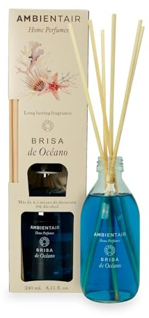 Ambientair Mikado Oceano Deodorante per Ambienti. Diffusore di Bastoncini di Rattan profumati, Verde, 240 ml