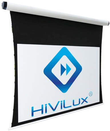 HiViLux Highend Tension Motor Tela Dual Spann/Gain 1,0 Bianco Panno professionale in pellicola cinematografica 3D/4K/UHD/alluminio Cassa senza effetto glitter o Hotspot serie TZN (immagine 16:9: 299 x 168 cm diagonale 135, cassa bianca laccata pianoforte