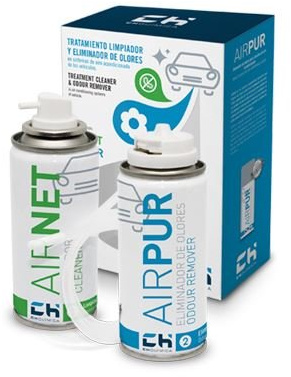 CHQuimica Airnet & Airpur Auto Kit nettoyant pour climatisation de voiture 2 x 100ml
