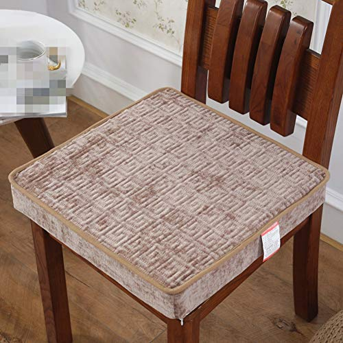 Seatpads Leinen Tatami Kissen Verdicken Sie Kissen Volltonfarbe Stuhlkissen Gefüllt Memory-Schaum Lounge Kissen Sitzkissen Eckig Stuhlkissen Auflage Für Bürostuhl Esszimmer Stuhl-h 45x45x8cm