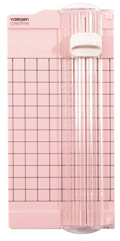 Vaessen Creative Mini Tagliere per Carta, Rosa, 6,5 x 15,3 cm, per Scrapbooking, Biglietti e altri Lavori