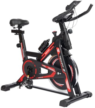 TechFit SBK1500 Vélo d'appartement - Vélo stationnaire d'intérieur avec volant d'inertie de 13 kg, équipement d'exercice pour les entraînements à domicile, support pour iPad
